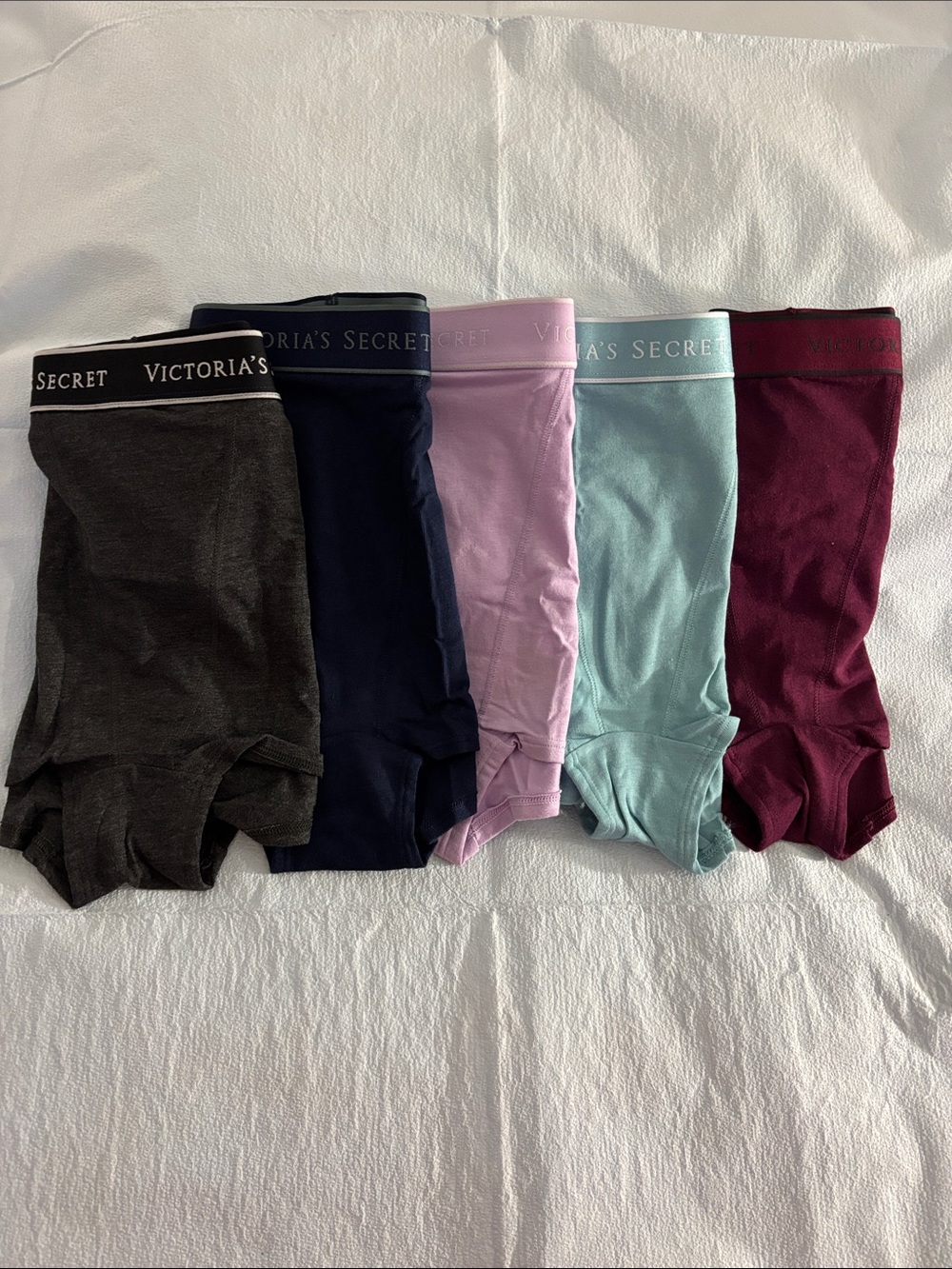 Victoria's Secret Cotton Briefs Pack - Red, Plum, Lavender, Black, Mint